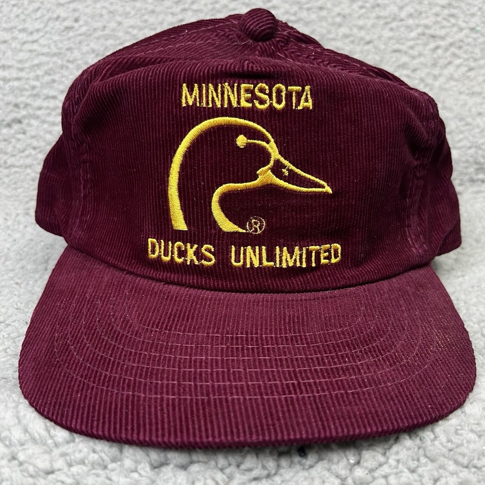 Vintage 1990's Ducks Unlimited Minnesota Corduroy Embroidered Adjustable Hat Cap